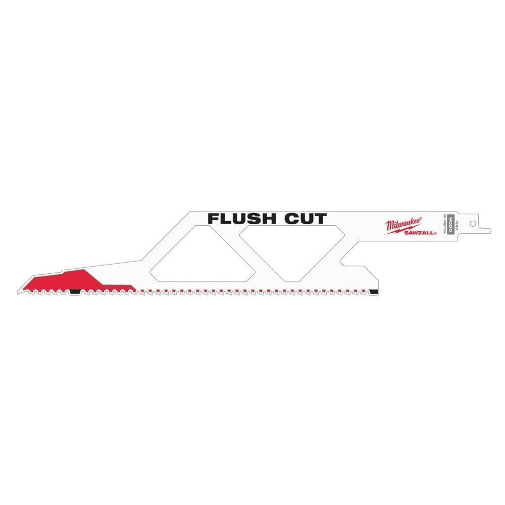 Milwaukee® SAWZALL® 48-00-1600 Multi-Purpose Tapered Flush Cut Saw Blade, 12 in OAL, 5 TPI, Bi-Metal